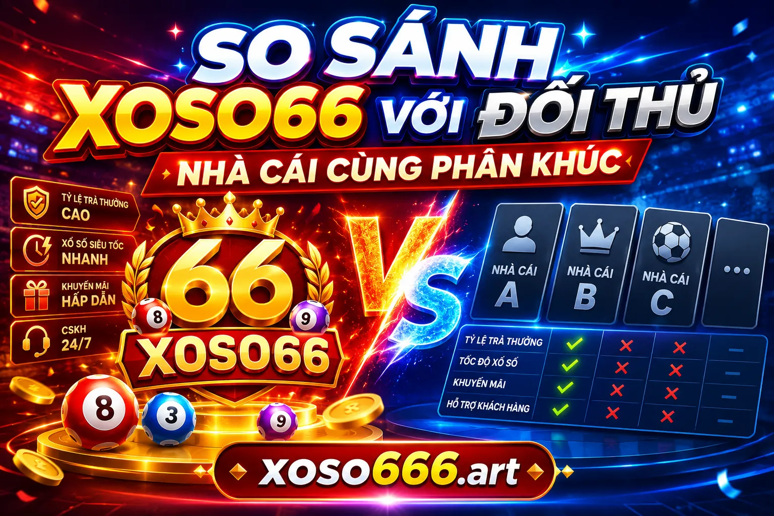 Tiêu chí cần dùng khi so sánh Xoso66 với đối thủ